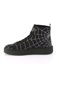 Demonia SNEEKER-250 Black Canvas Creeper in Black Canvas