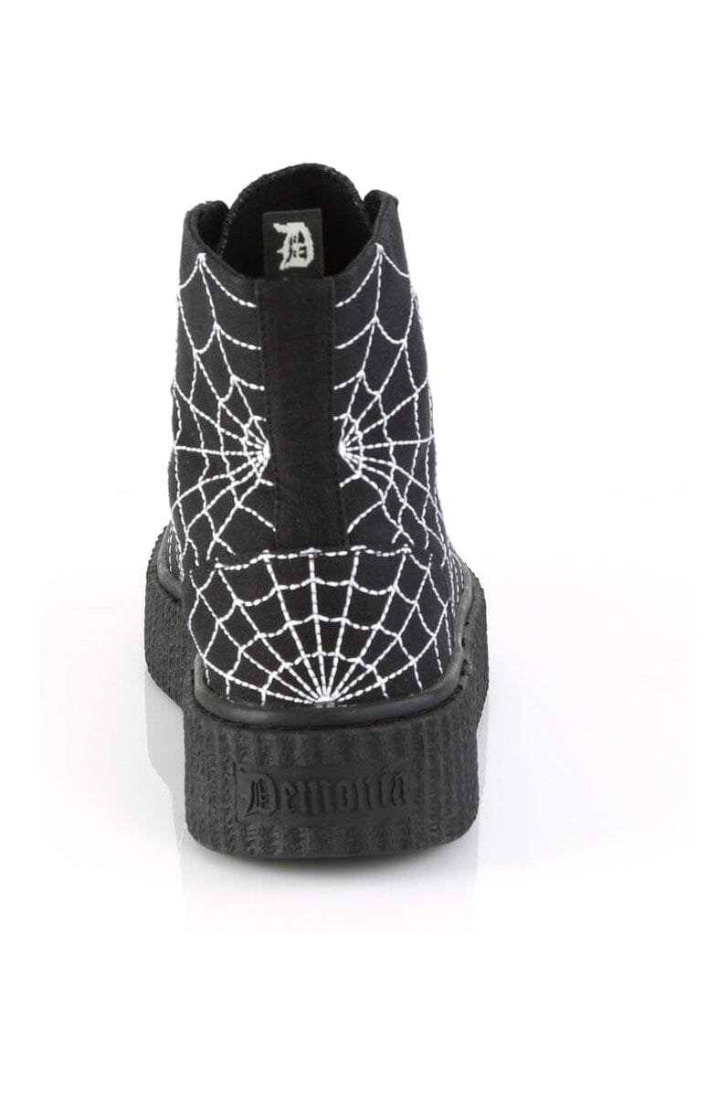 Demonia SNEEKER-250 Black Canvas Creeper in Black Canvas