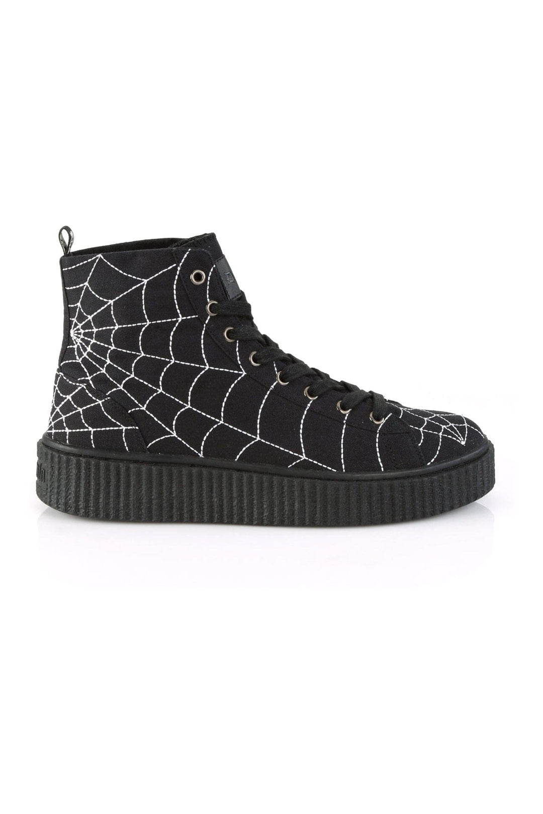 SNEEKER-250 Black Canvas Creeper-Creepers-Demonia-SEXYSHOES.COM