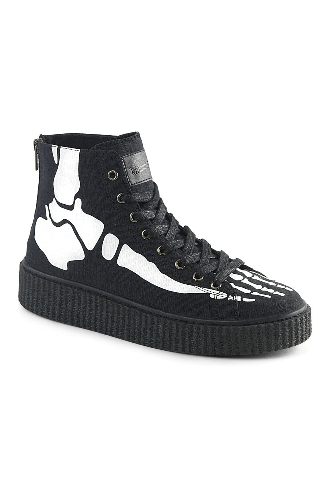 SNEEKER-252 Black Canvas Creeper-Creepers-Demonia-Black-10-Canvas-SEXYSHOES.COM