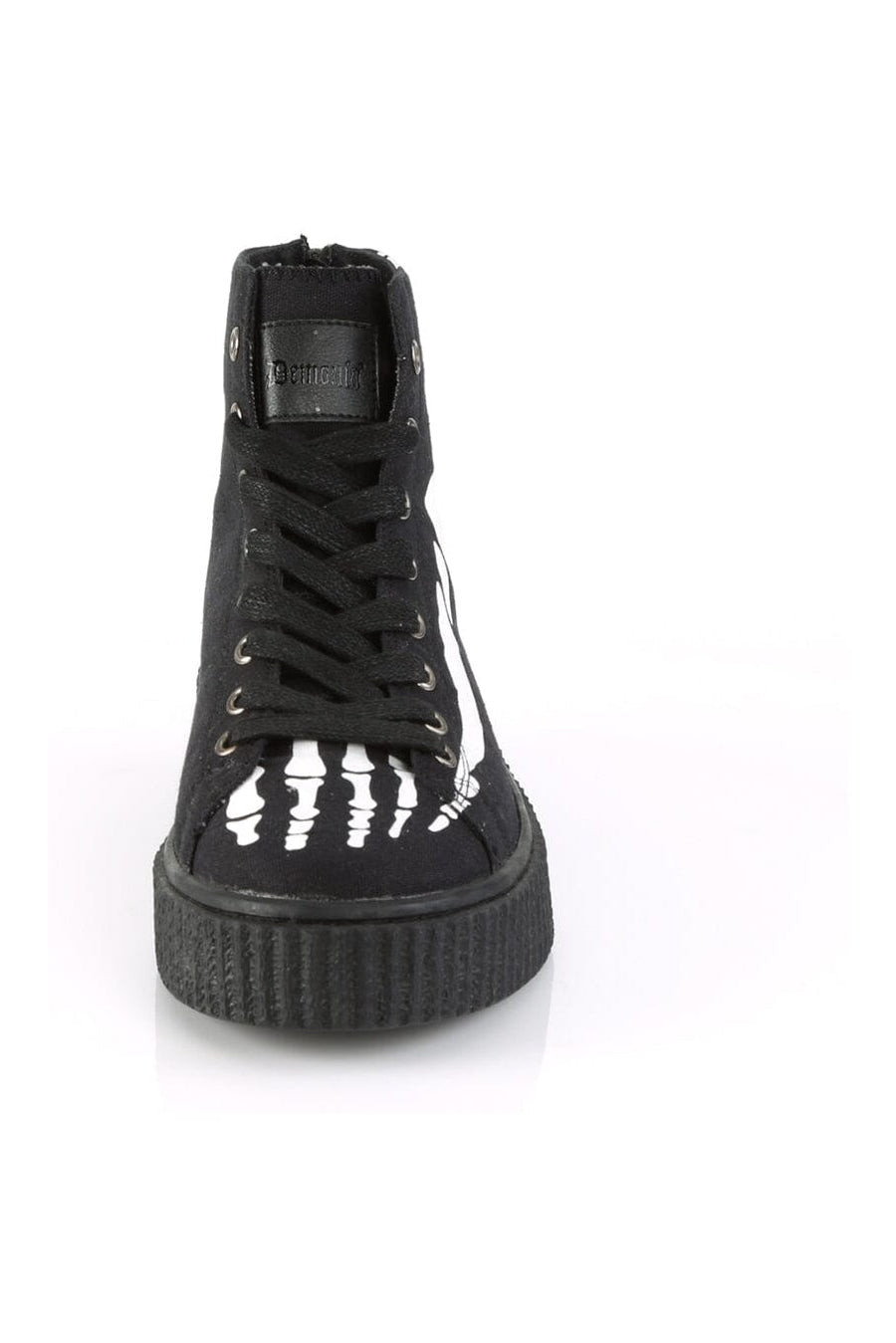 Demonia SNEEKER-252 Black Canvas Creeper in Black Canvas
