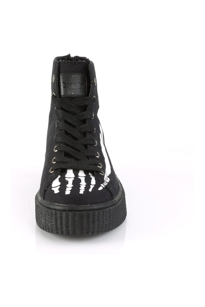 SNEEKER-252 Black Canvas Creeper