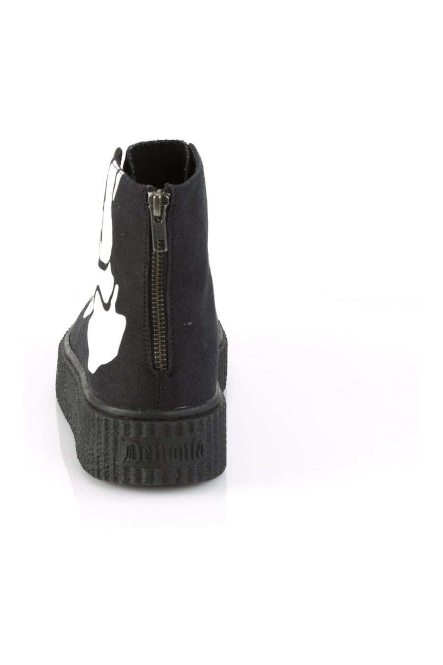 Demonia SNEEKER-252 Black Canvas Creeper in Black Canvas