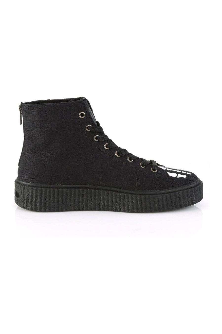 Demonia SNEEKER-252 Black Canvas Creeper in Black Canvas