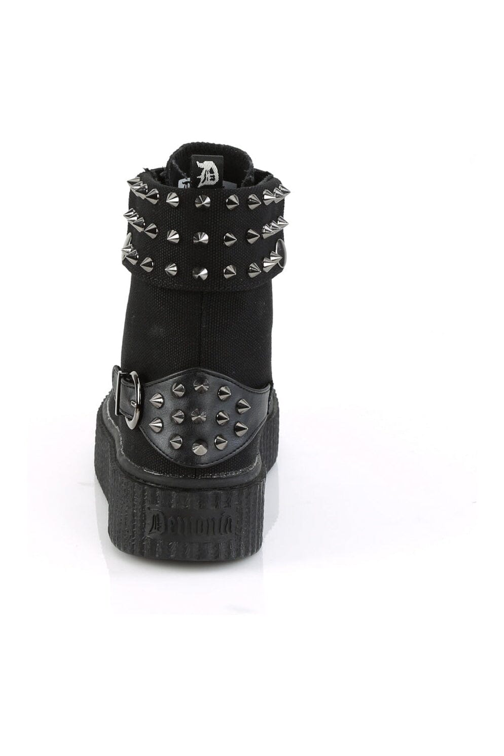 SNEEKER-266 Black Canvas Creeper-Creepers-Demonia-SEXYSHOES.COM