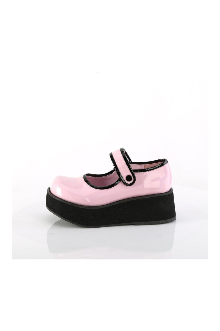 Demonia SPRITE-01 Pink Hologram Patent Mary Janes in Pink Hologram Patent