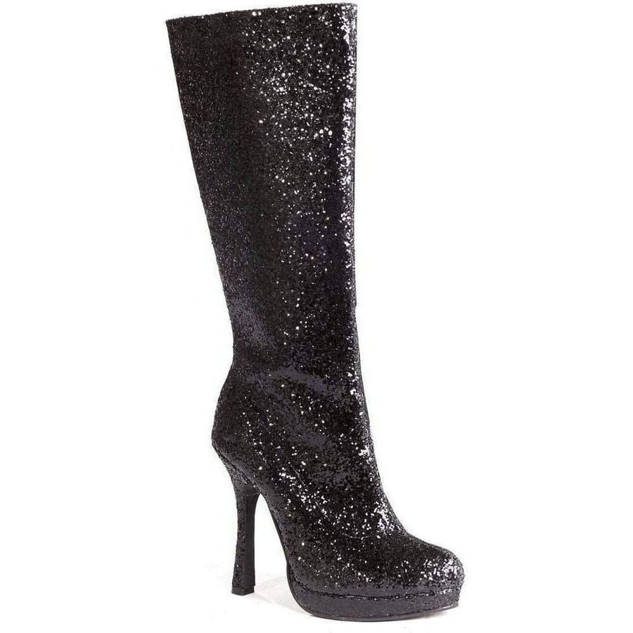 Ellie Brand SS 421 ZARA Knee Boot in Black Glitter from SexyShoes.com
