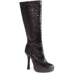 SS-421-ZARA Knee Boot  | Black Glitter