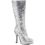 SS-421-ZARA Knee Boot  | Silver Glitter