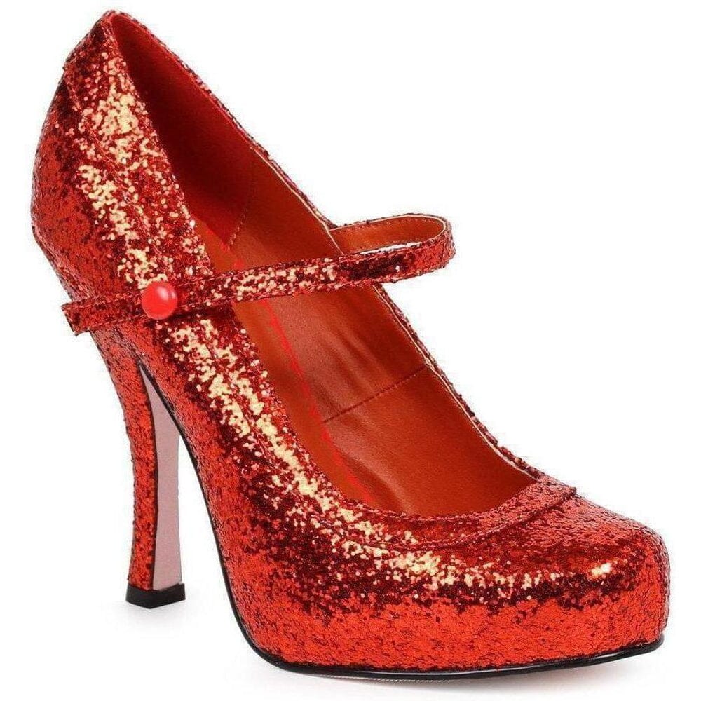 SS-423-CANDY Costume Pump | Red Glitter-Footwear-Ellie Brand-Red-9-Glitter-SEXYSHOES.COM