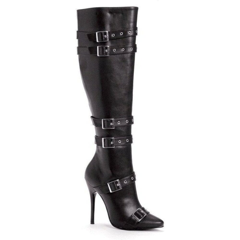 SS-516-LEXI Costume Boot | Black Faux Leather-Footwear-Ellie Brand-Black-6-Faux Leather-SEXYSHOES.COM