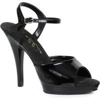 Ellie Brand SS 521 JULIET Wide Width Fashion Sandal in Black Patent from SexyShoes.com