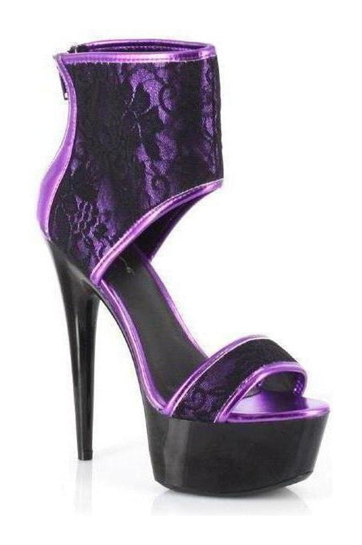 Ellie Shoes 609 AMANDA Sandal in Purple Sequins