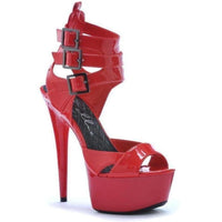 Ellie Brand SS 609 ATHENA Platform Sandal in Red Patent from SexyShoes.com
