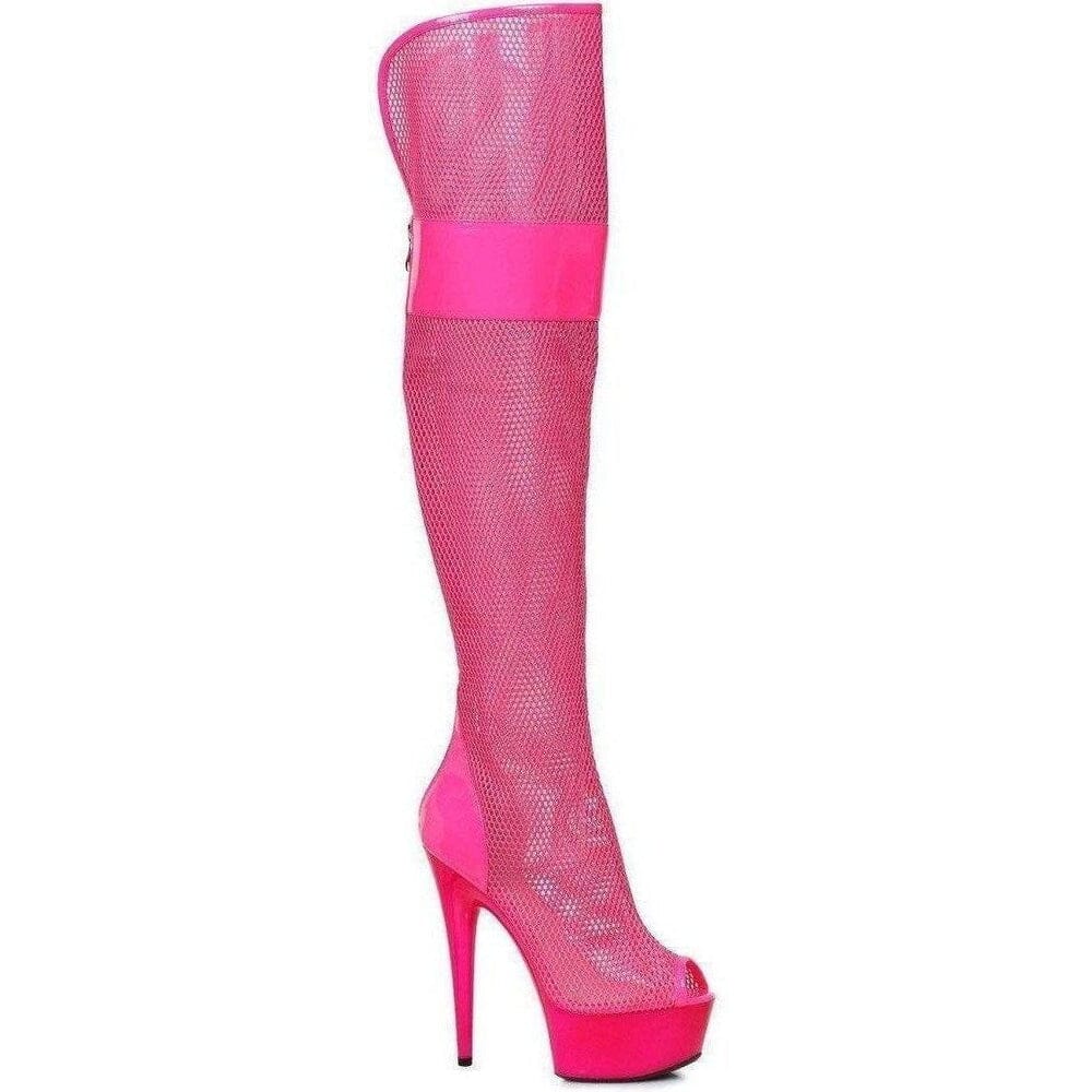SS-609-IVY Thigh Boot | Fuchsia Patent-Footwear-Ellie Brand-Fuchsia-6-Patent-SEXYSHOES.COM