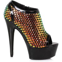Ellie Brand SS 609 JACLYN Stripper Bootie in Black Faux Leather from SexyShoes.com