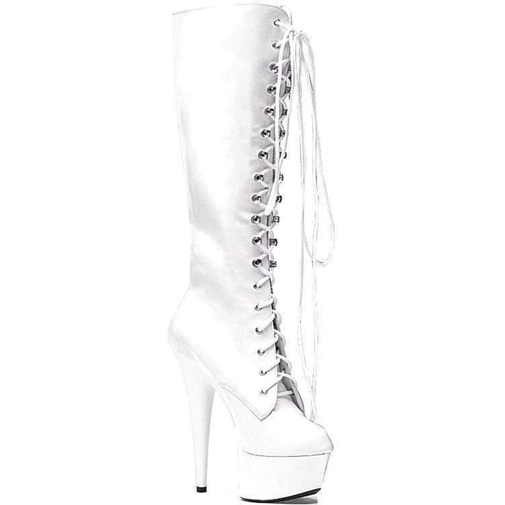 Ellie Brand SS 609 JUNGLE Platform Boot in White Patent from SexyShoes.com