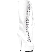 Ellie Brand SS 609 JUNGLE Platform Boot in White Patent from SexyShoes.com