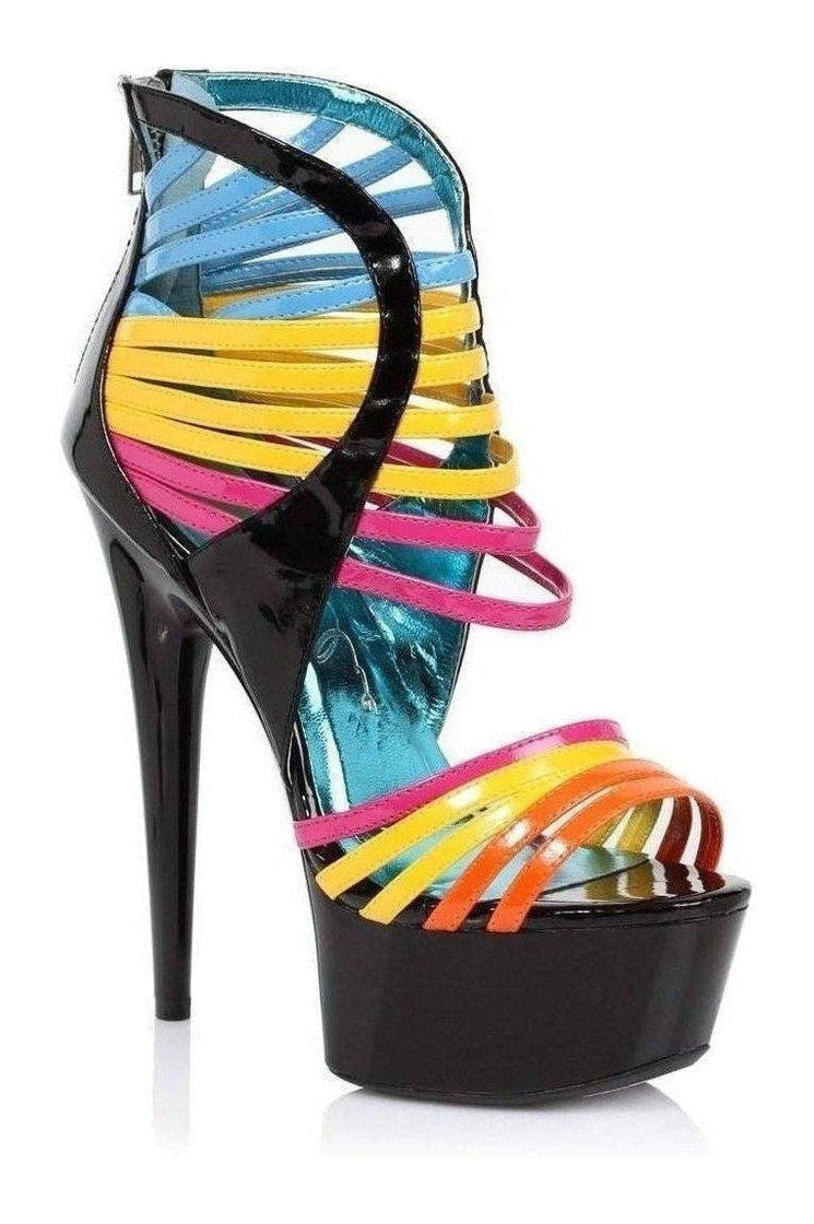 Ellie Brand SS 609 SUNKISS Platform Sandal in Multi Patent from SexyShoes.com