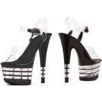 SS-709-STACK Platform Sandal  | Clear Vinyl