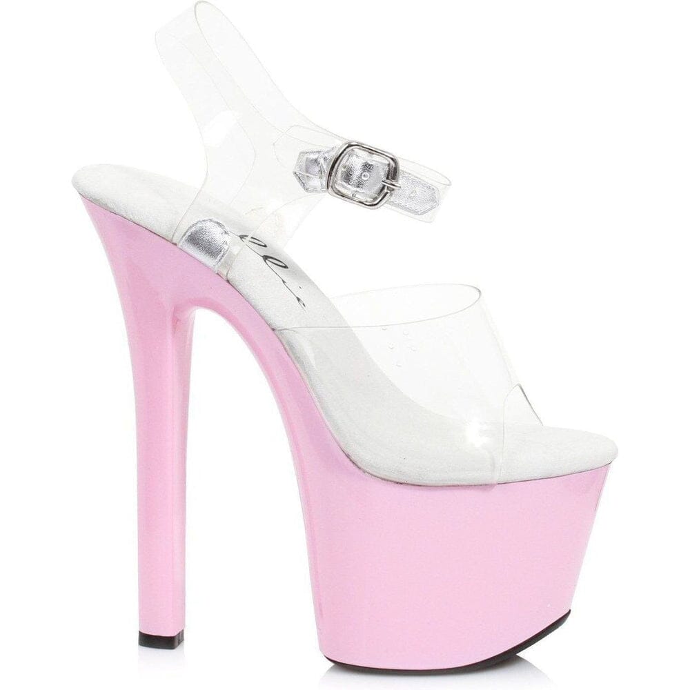 SS-711-FLIRT Stripper Sandal | Clear Patent-Footwear-Ellie Brand-Clear-8-Patent-SEXYSHOES.COM