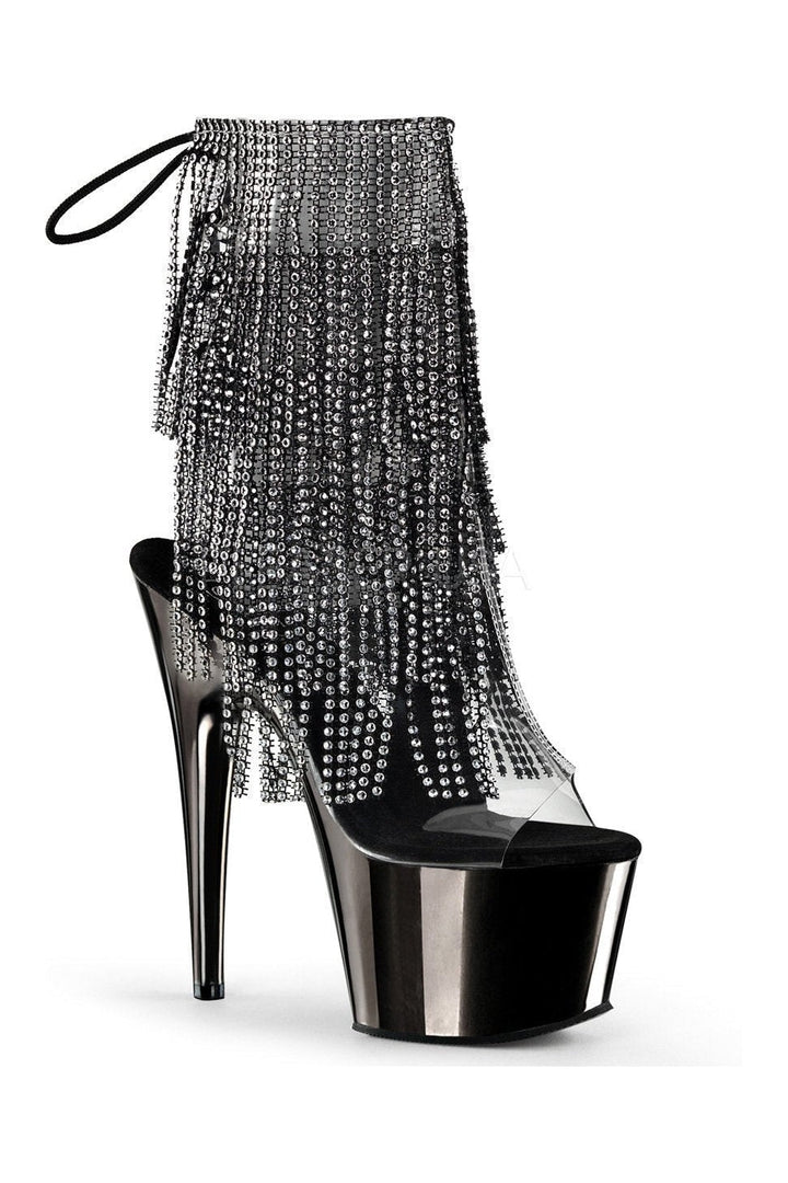 Pleaser ADORE-1017RSF Platform Boot in Black Vinyl from SexyShoes.com