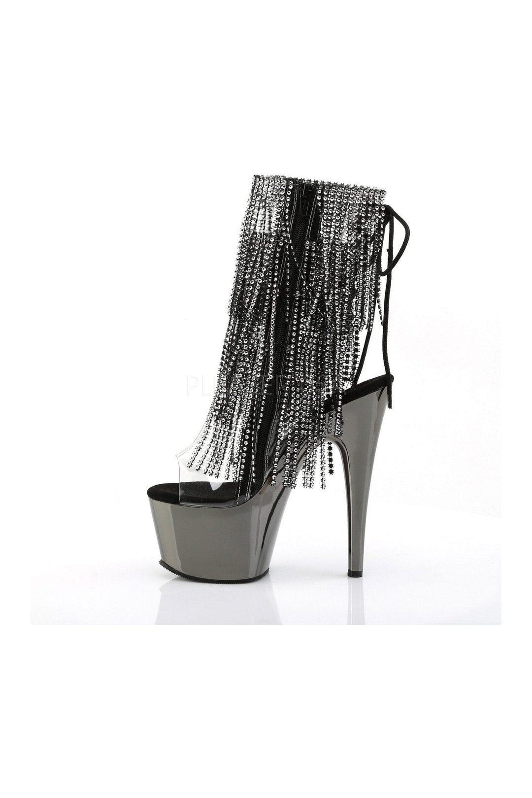 Pleaser ADORE-1017RSF Platform Boot in Black Vinyl