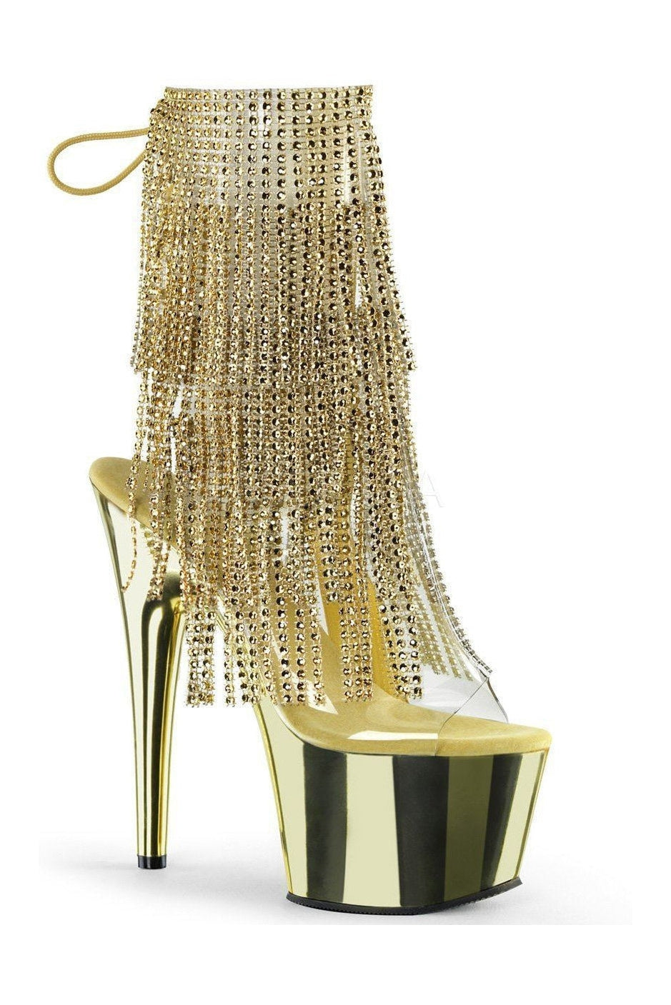 Pleaser Clear Ankle Boots Platform Stripper Shoes | Buy at Sexyshoes.com