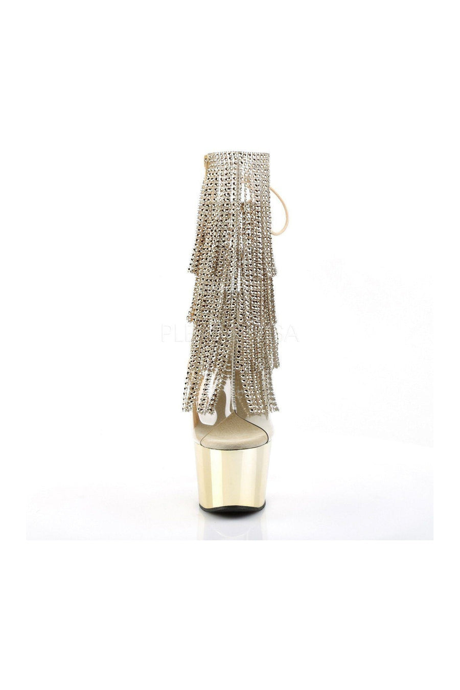 Pleaser ADORE-1017RSF Platform Boot in Clear Vinyl