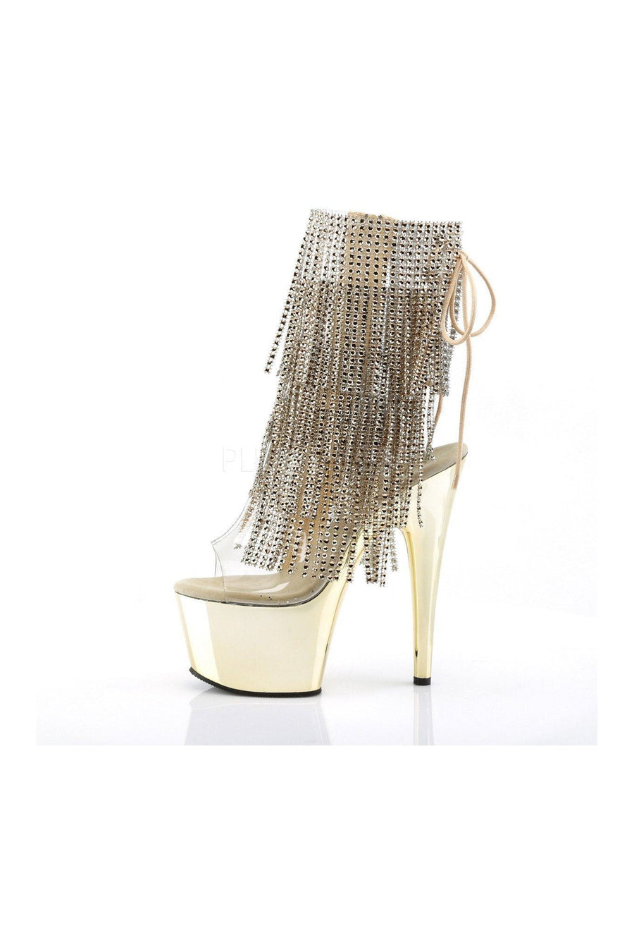 Pleaser ADORE-1017RSF Platform Boot in Clear Vinyl