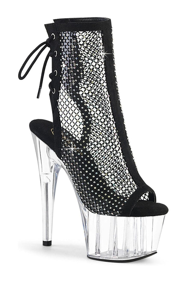 Pleaser Black Ankle Boots Platform Stripper Shoes | Buy at Sexyshoes.com