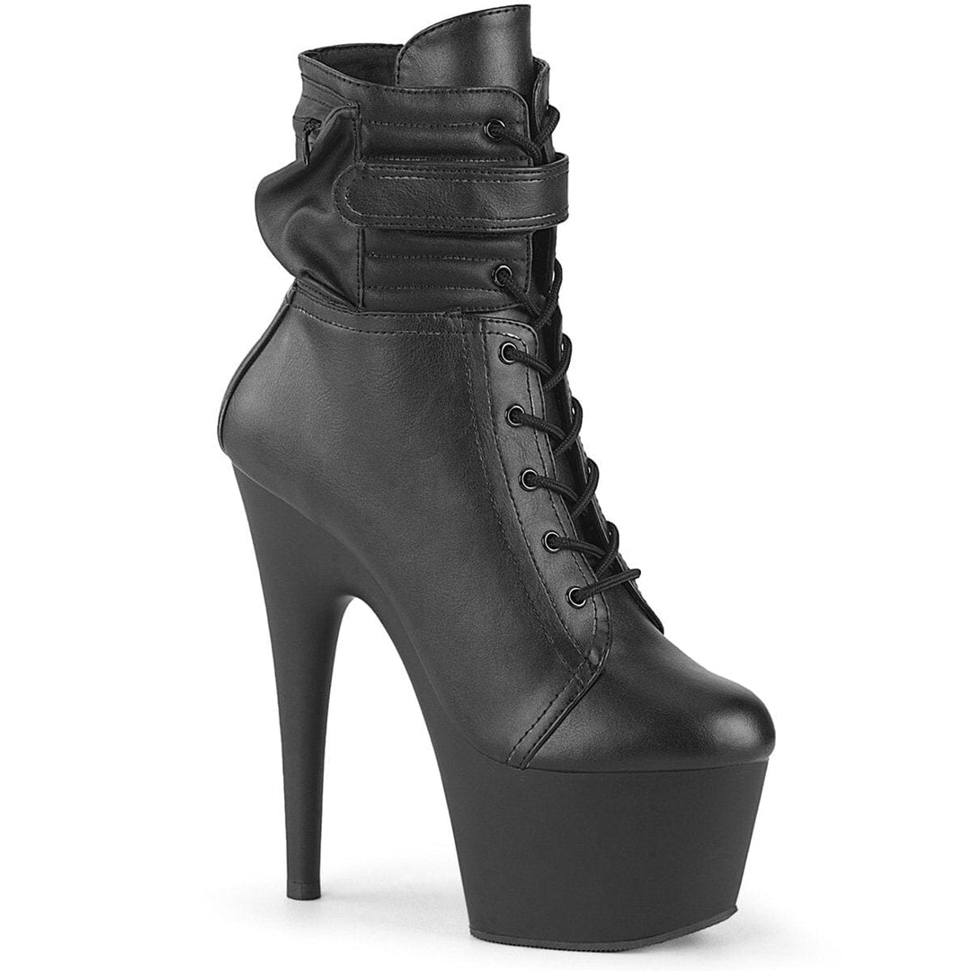 SS-ADORE-1020POUCH Ankle Boot | Black Faux Leather-Footwear-Pleaser Brand-Black-8-Faux Leather-SEXYSHOES.COM