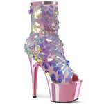 SS-Adore-1031Ssq Exotic Ankle Boot | Pink Sequins