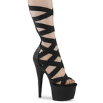 SS-ADORE-700-48 Sandal | Black Faux Leather