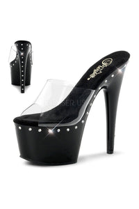Pleaser Brand SS ADORE 701LS Platform Slide in Black Vinyl from SexyShoes.com