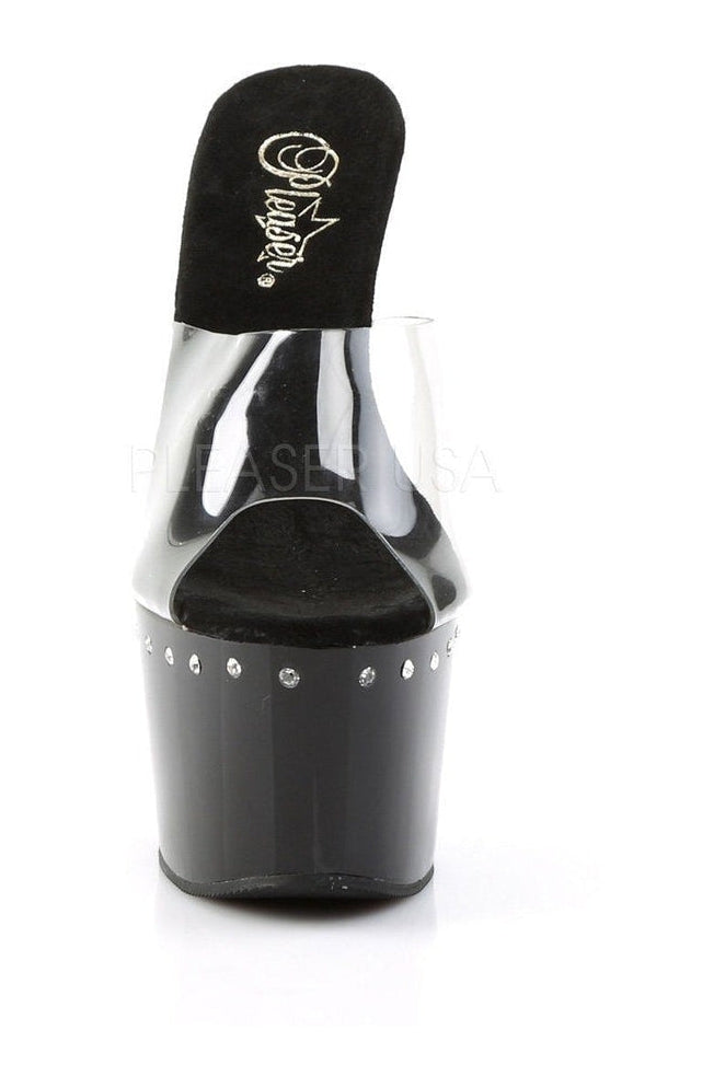 Pleaser ADORE-701LS Platform Slide in Black Vinyl