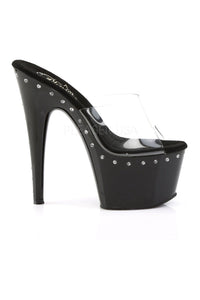Pleaser ADORE-701LS Platform Slide in Black Vinyl