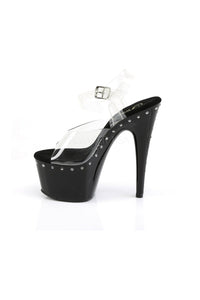 Pleaser ADORE-708LS Platform Sandal in Black Vinyl
