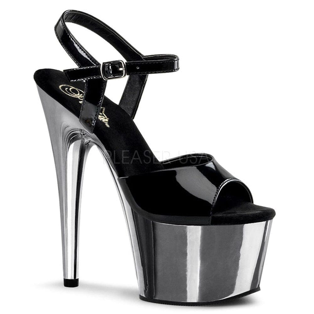 SS-ADORE-709 Platform Sandal | Black Patent-Footwear-Pleaser Brand-Black-5-Patent-SEXYSHOES.COM