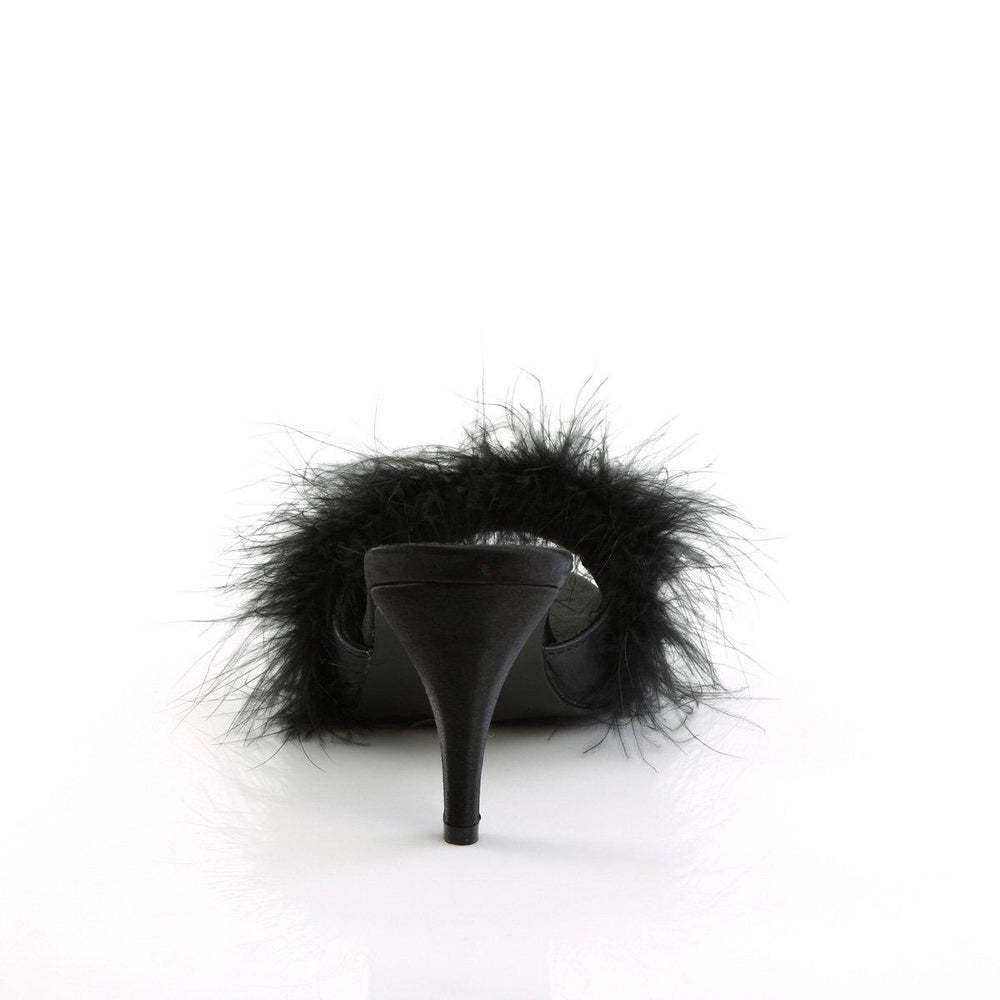 SS-AMOUR-03 Slide | Black Genuine Satin-Footwear-Pleaser Brand-Black-10-Genuine Satin-SEXYSHOES.COM