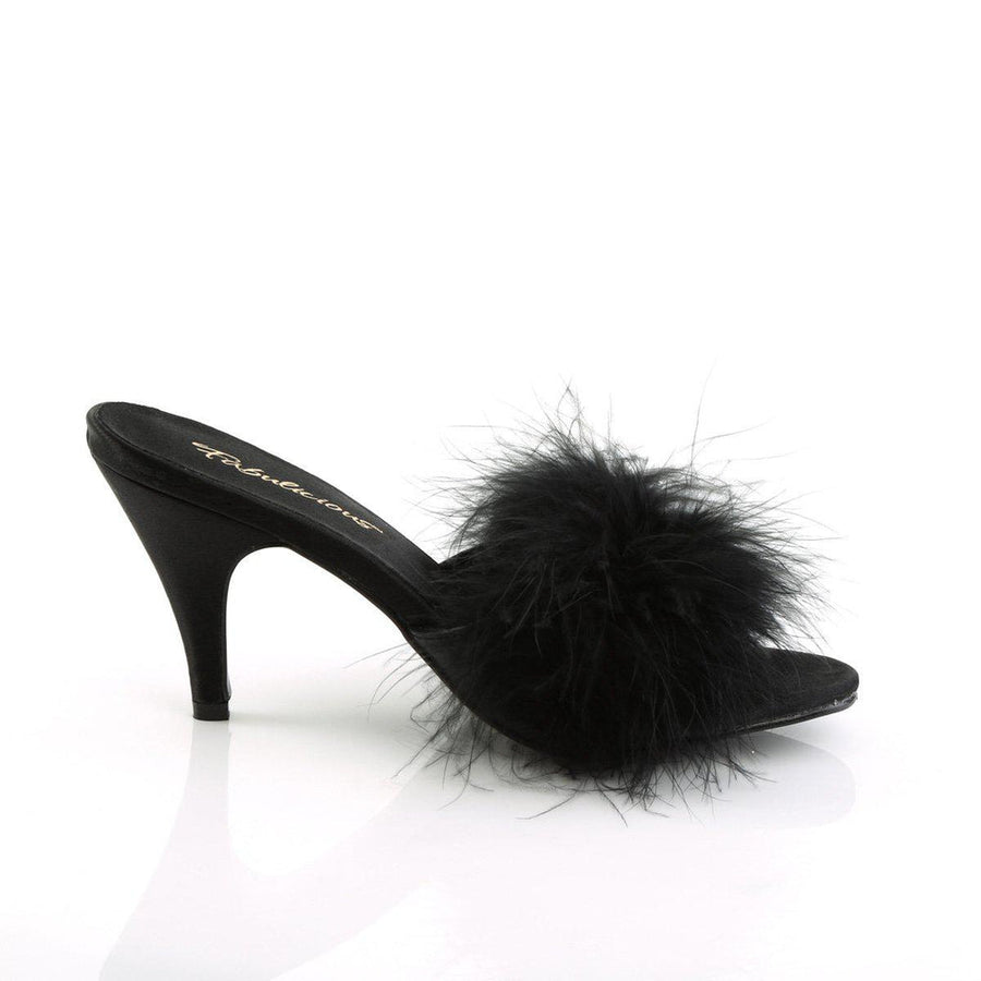 SS-AMOUR-03 Slide | Black Genuine Satin-Footwear-Pleaser Brand-Black-10-Genuine Satin-SEXYSHOES.COM