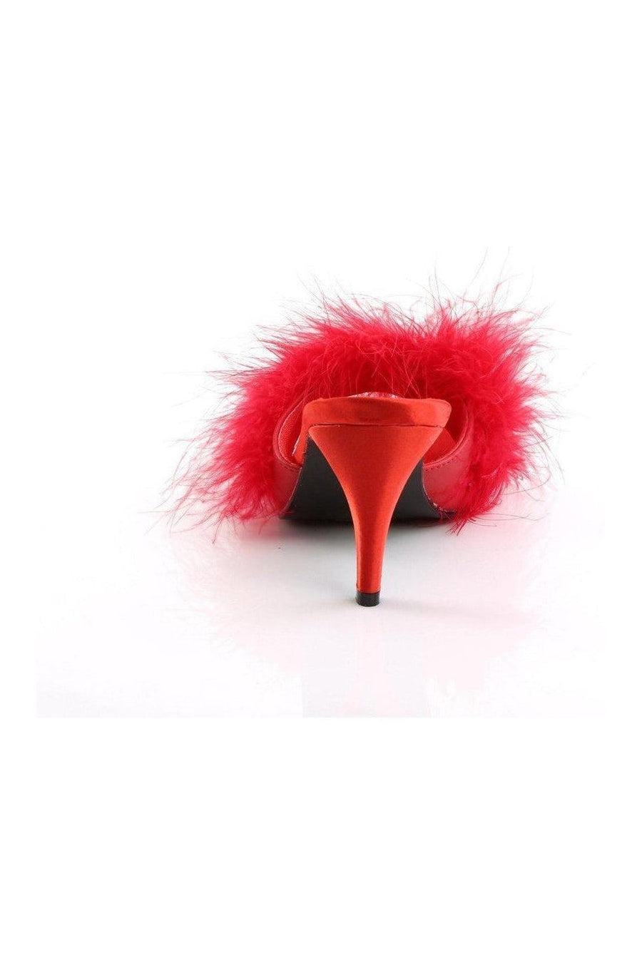 Fabulicious AMOUR-03 Slide in Red Genuine Satin