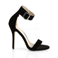 SS-AMUSE-10 Sandal | Black Velvet-Footwear-Pleaser Brand-Black-7-Velvet-SEXYSHOES.COM