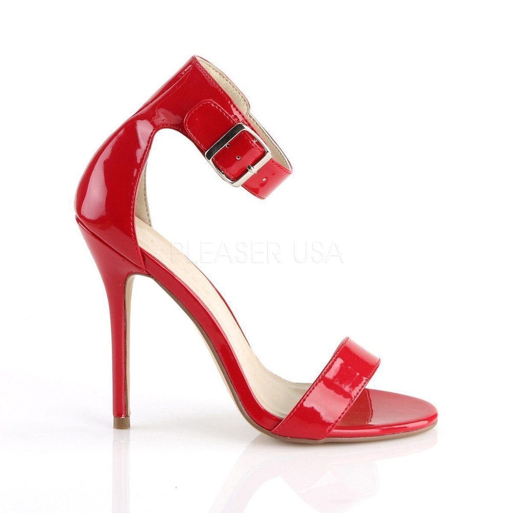 SS-AMUSE-10 Sandal | Red Patent-Footwear-Pleaser Brand-Red-13-Patent-SEXYSHOES.COM
