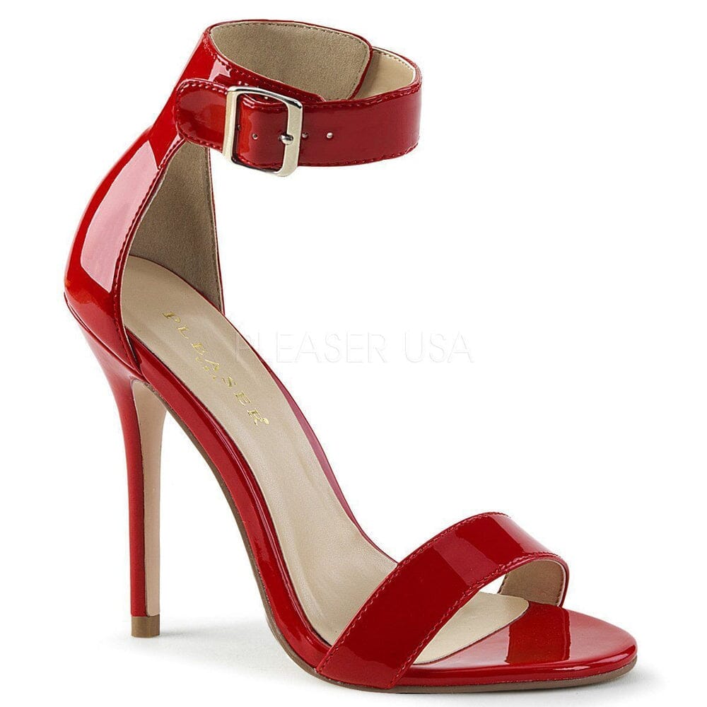 SS-AMUSE-10 Sandal | Red Patent-Footwear-Pleaser Brand-Red-13-Patent-SEXYSHOES.COM