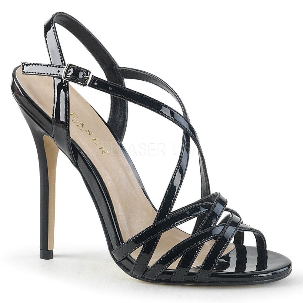 SS-AMUSE-13 Sandal | Black Patent-Footwear-Pleaser Brand-Black-8-Patent-SEXYSHOES.COM