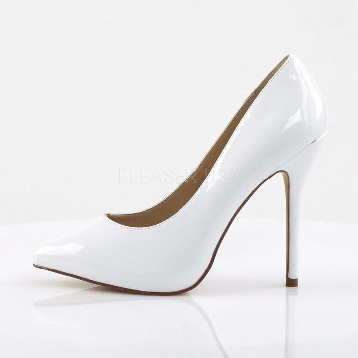SS-AMUSE-20 Pump | White Patent-Footwear-Pleaser Brand-White-10-Patent-SEXYSHOES.COM