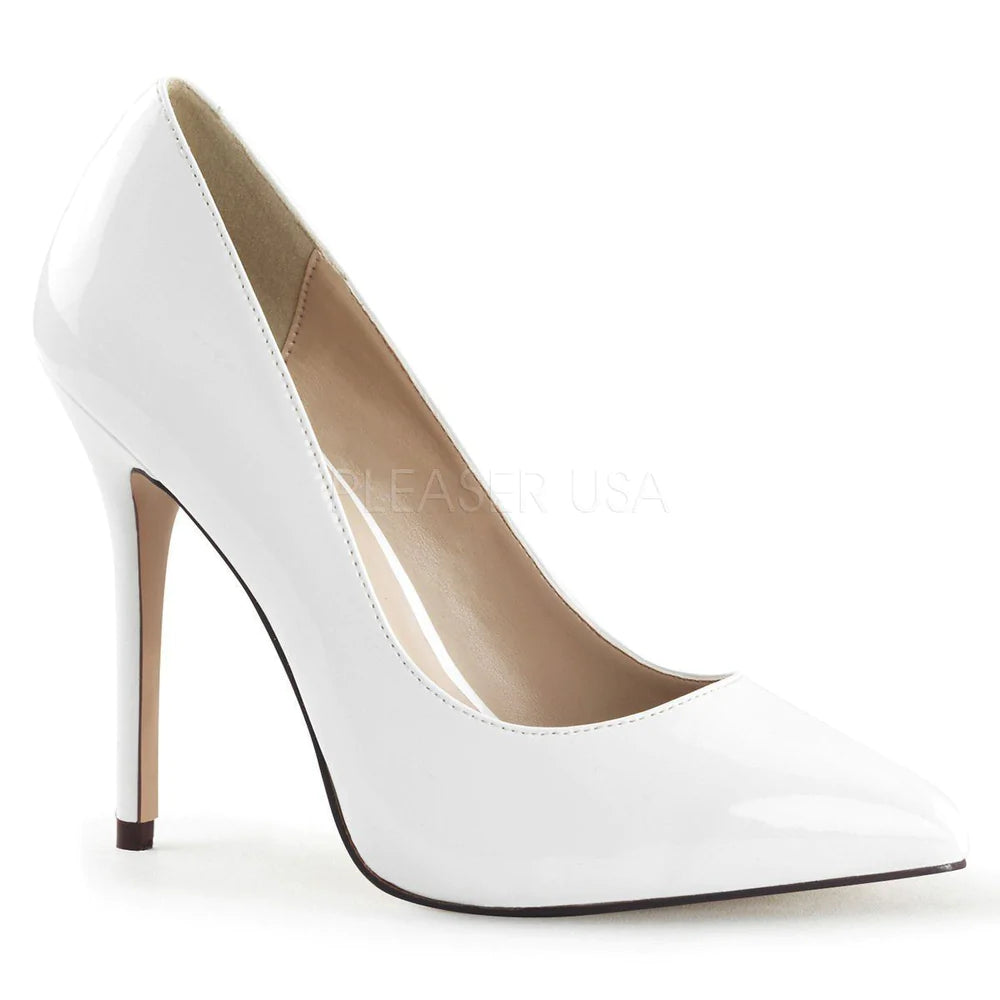 SS-AMUSE-20 Pump | White Patent-Footwear-Pleaser Brand-White-10-Patent-SEXYSHOES.COM