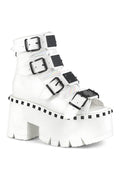 ASHES-70 Ankle Boot | White Faux Leather
