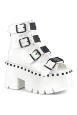 SS-ASHES-70 Ankle Boot | White Faux Leather